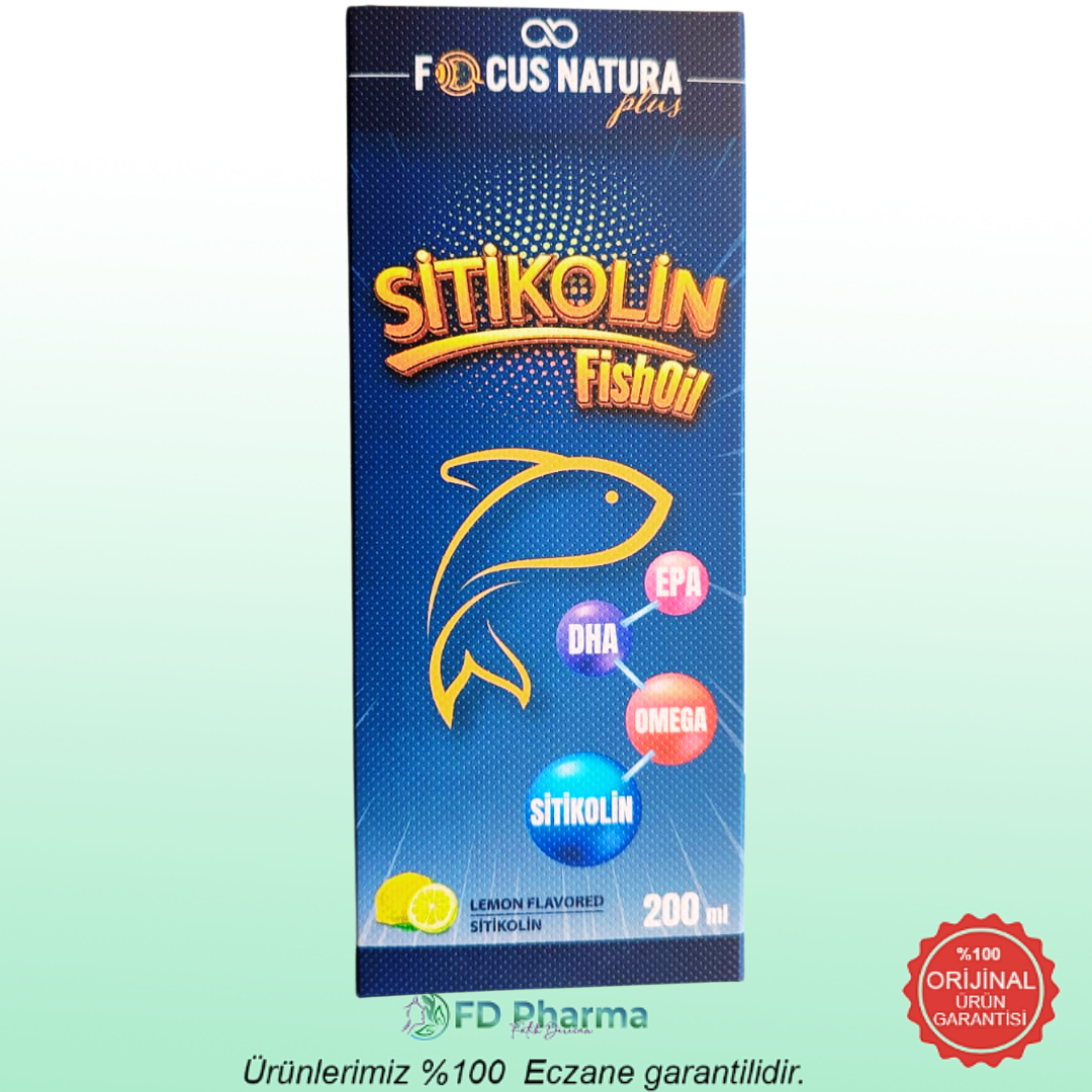 Focus Natura Plus Sitikolin Balık Yağı 200 ml