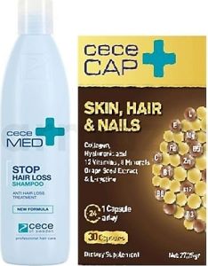 Cecemed Stop Hair Loss Shampoo 300 ml + Cececap 30 Kapsül