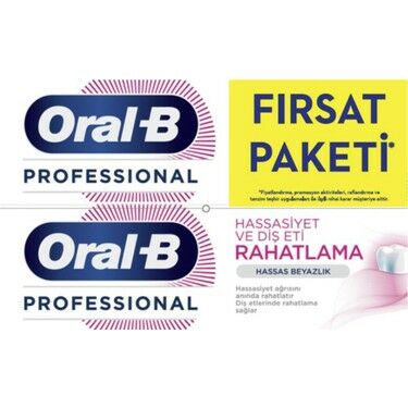 Oral-B Professional Hassasiyet ve Diş Eti Rahatlam Hassas Beyazlık 2'li 75 ml