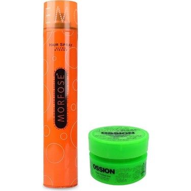 Morfose Ultra Strong Saç Spreyi 400 ml + Ossion Mat Styling Matte Wax 100 ml