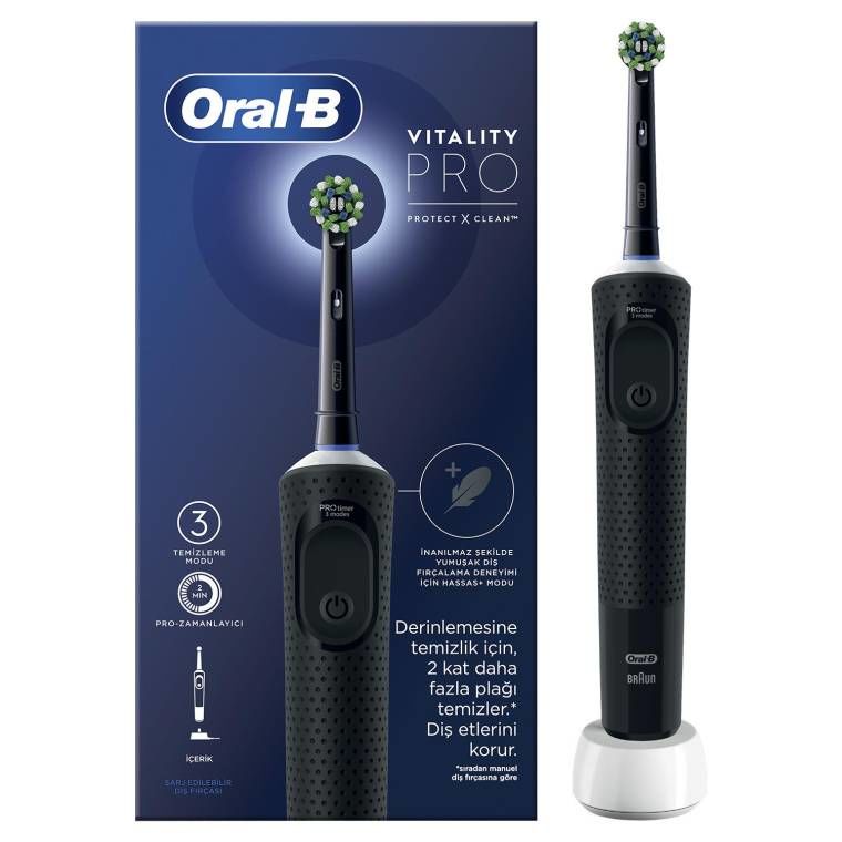 Oral-B Pro Protect Black Şarjlı Diş Fırçası