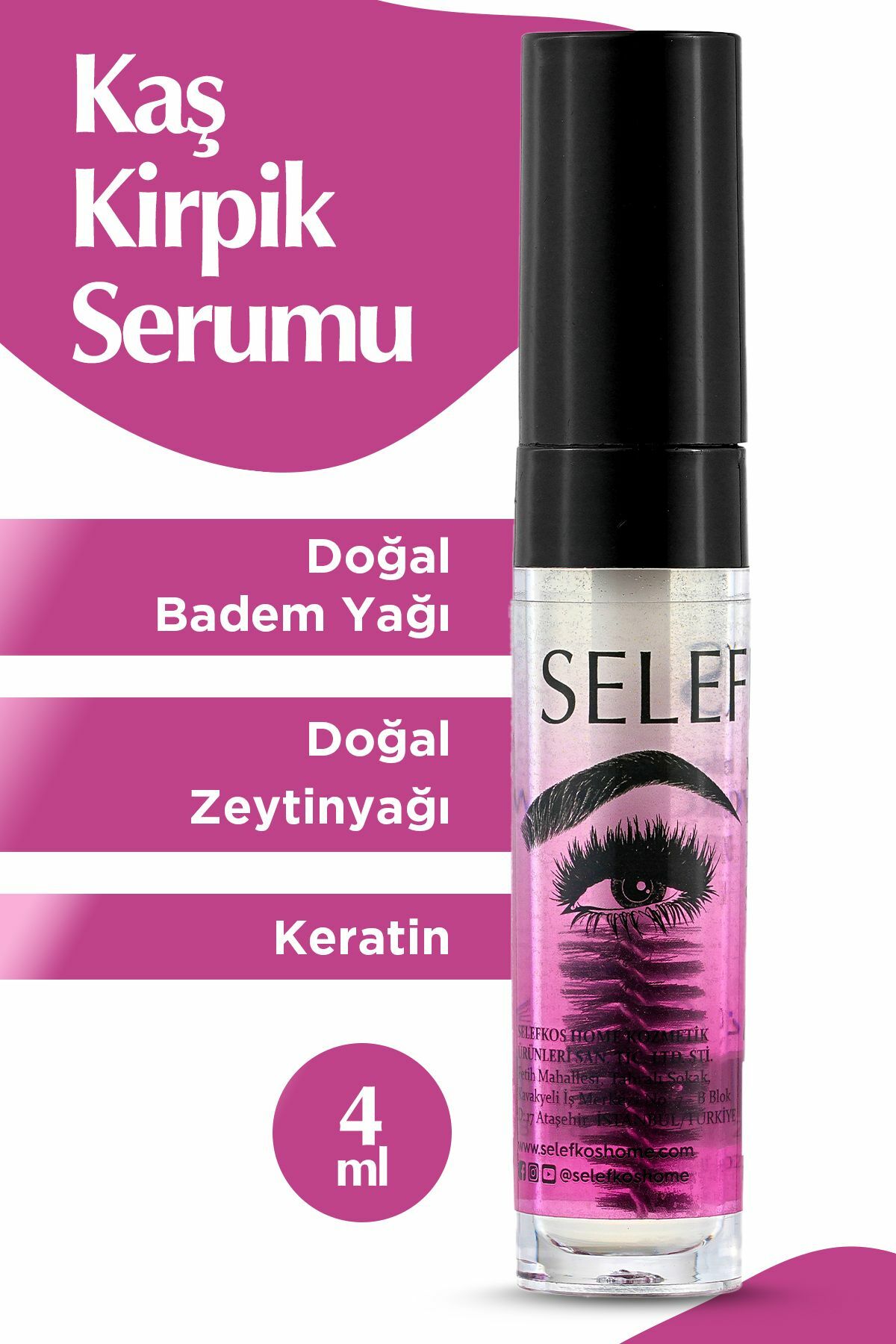 Selefkos Kaş Kirpik Serumu 4 ml