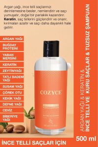 Cozyce Saç Serumu 30 ml + Tuzsuz Şampuan 500 ml + Keratin 500 ml