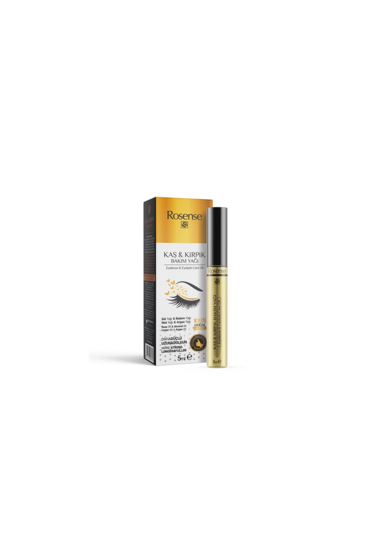 Rosense Kaş ve Kirpik Bakım Yağı Daha Güçlü Uzun Dolgun Eyebrow And Eyelash Care Oil 5 ml