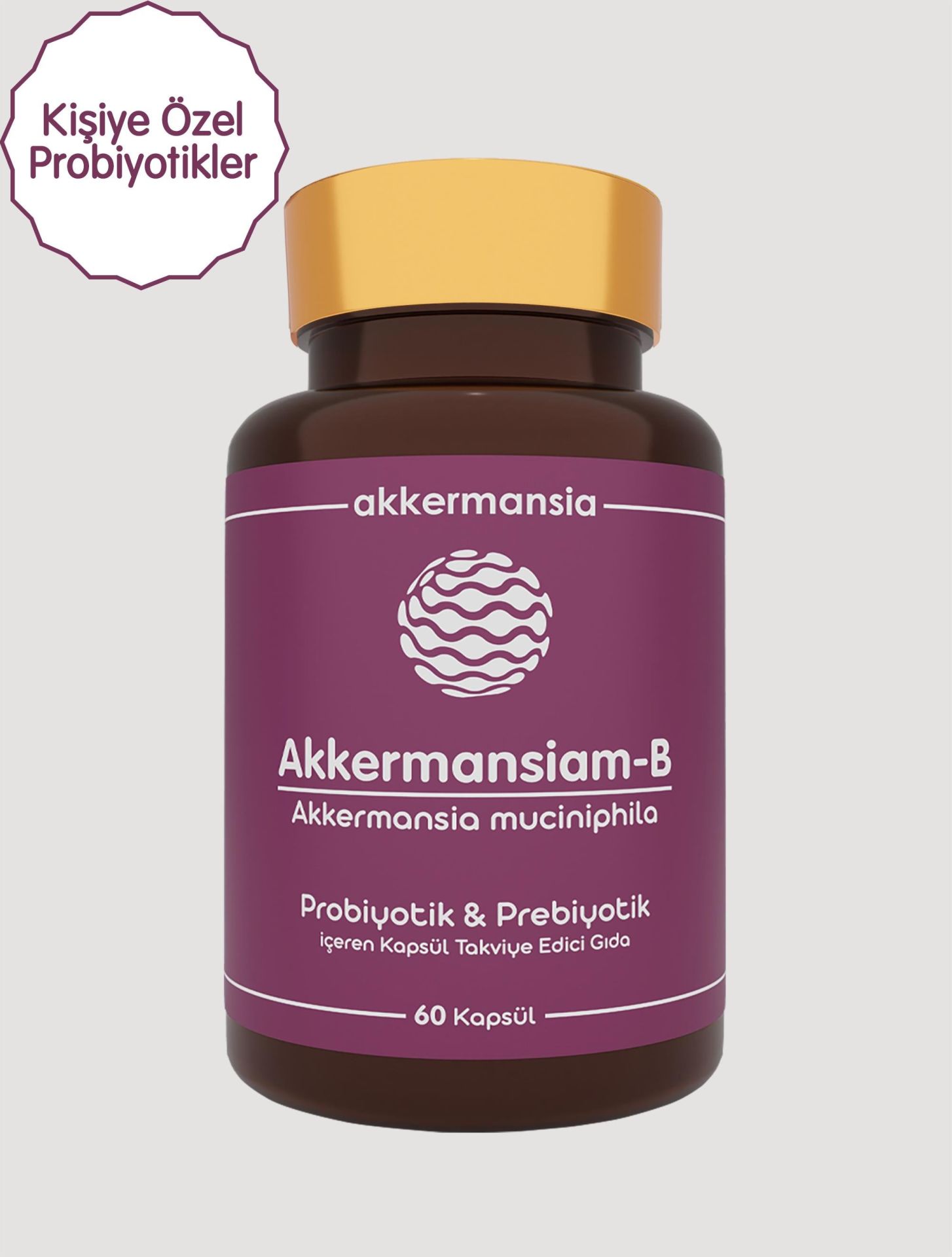 Akkermansiam Akkermansia Muciniphila İçeren Takviye Edici Gıda 60 Kapsül