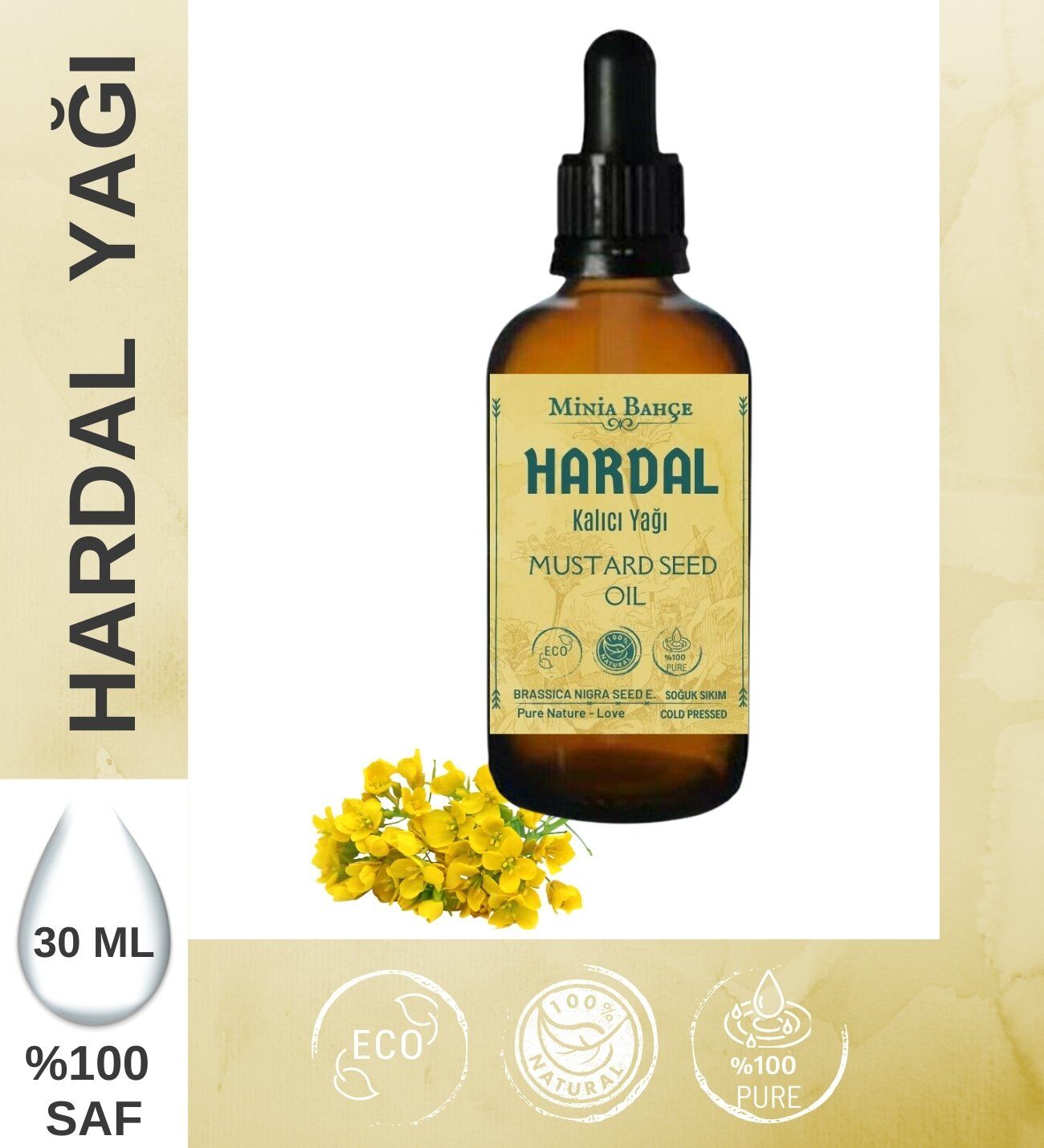 Einnatur Hardal Tohumu Yağı Soğuk Sıkım 30 ml