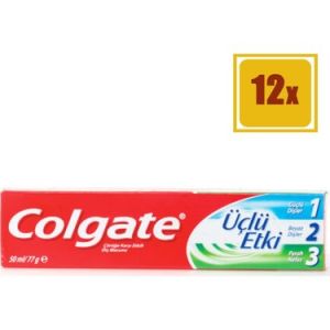 Colgate Diş Macunu Üçlü Etki 50 ml - 12'li Paket