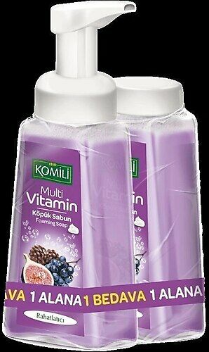 Komili Multivitamin Köpük Sabun Rahatlatıcı 250 ml - 1 Alana 1 Hediye