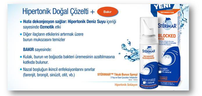 Sterimar Tıkalı Burun Hipertonik Okyanus Suyu 50 ml
