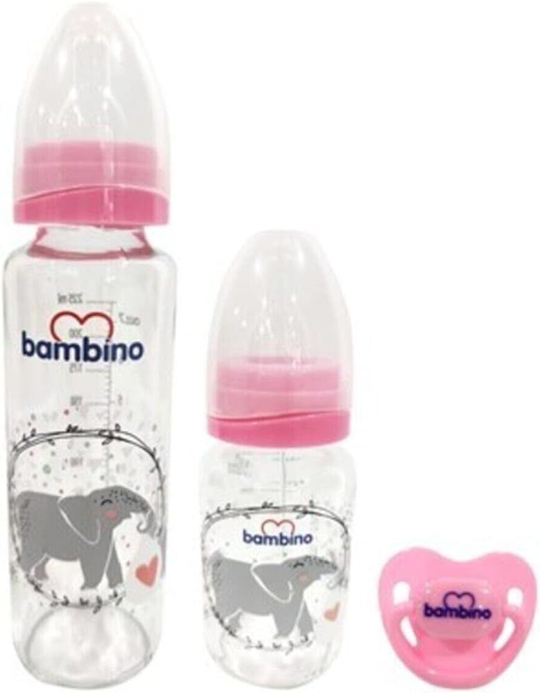 Bambino T099 Emzik Biberon Seti - Pembe