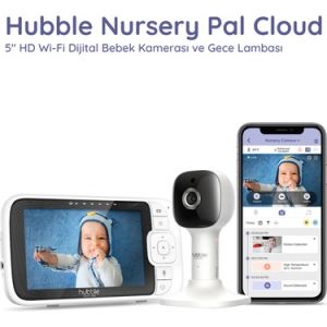 Hubble Nursery Pal Cloud 5'' HD Wi-Fi Dijital Bebek Kamerası + Gece Lambası