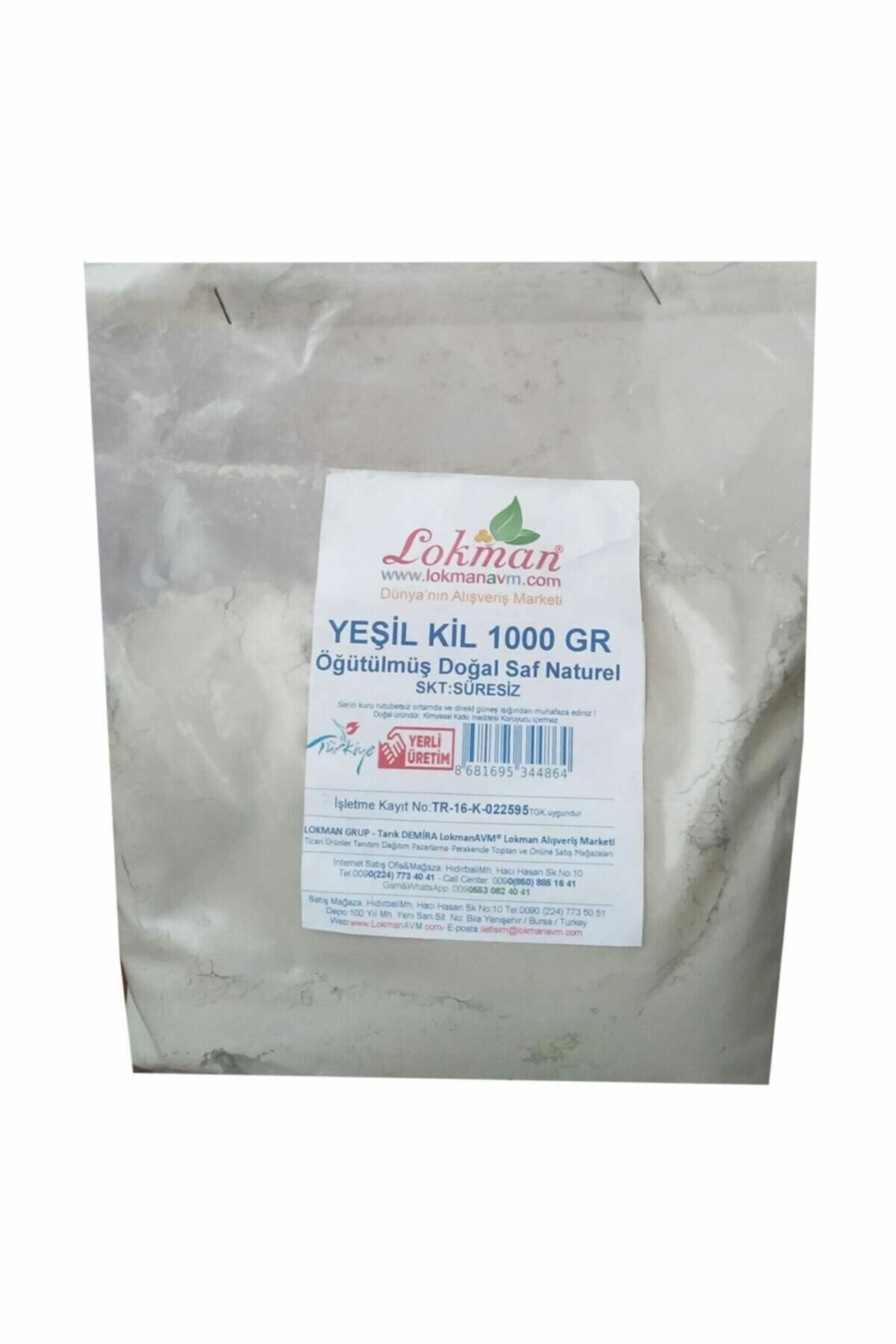 Lokmanavm Yeşil Kil Öğütülmüş Doğal Saf Naturel Paket 100 gr