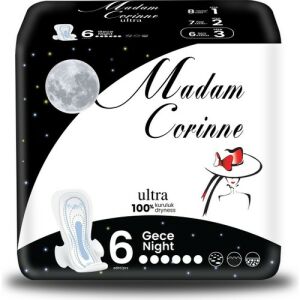 Madam Corinne Ultra Gece Ped 6'lı