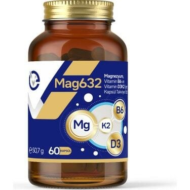 Mag632 Magnezyum Vitamin B6 ve Vitamin D3K2 İçeren 60 Kapsül