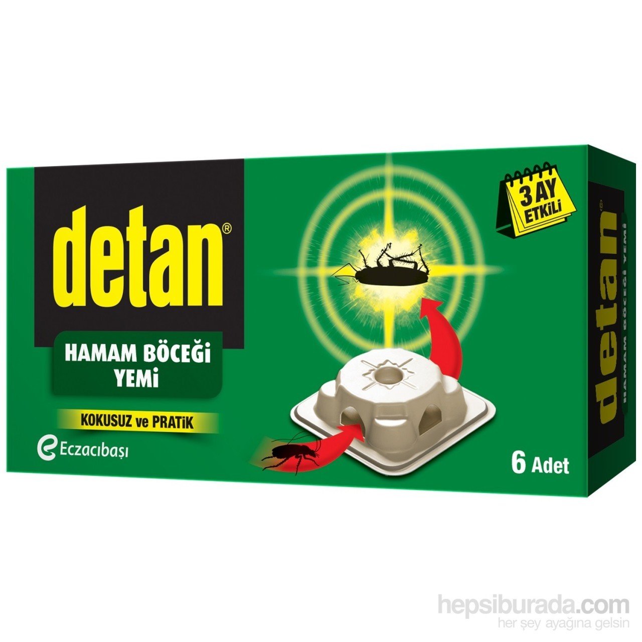 Detan Hamam Böceği Yemi 6 Adet