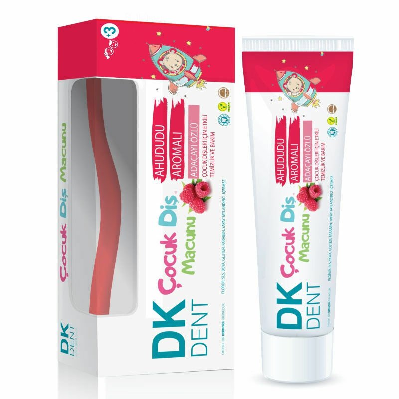 Dermokil Dk Dent Çocuk Diş Macunu 50 ml + Diş Fırçası Pembe