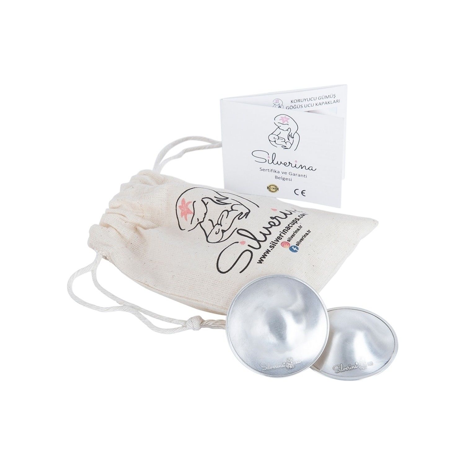 Silverina Gümüş Göğüs Ucu Kapakları