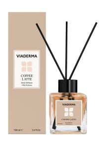 Viaderma Kare Şişe Kahve Esansı Bambu Çubuklu Oda Kokusu 100 ml