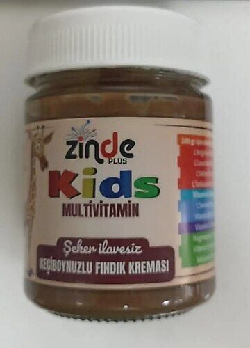 Zinde Kids Multivitamin Şeker İlavesiz Keçiboynuzlu Fındık Kreması 300 gr