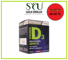 Nutraxin Vitamin D3 1000İu 120 Tablet