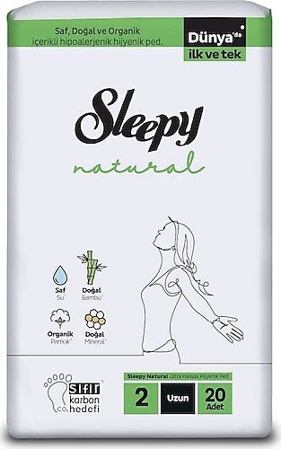 Sleepy Natural Ultra Hassas Hijyenik Ped Uzun 20'li
