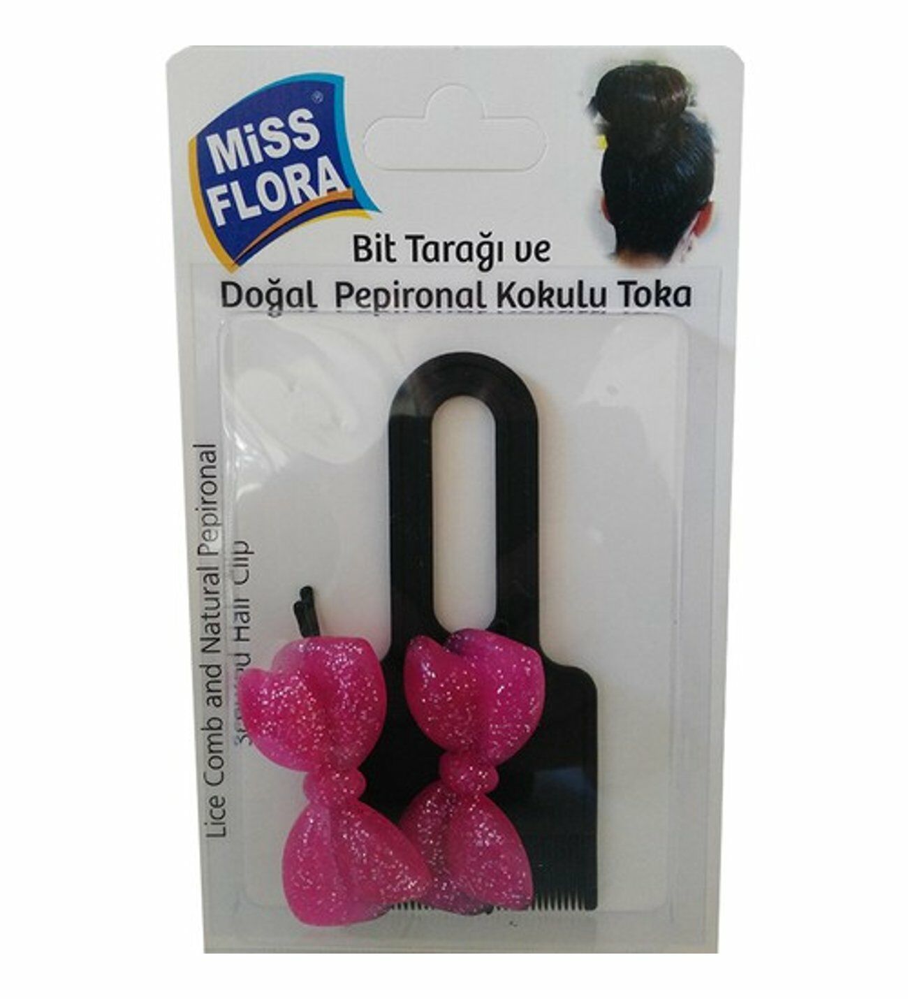 Miss Flora Bit Tarağı + Doğal Pepironal Kokulu Toka