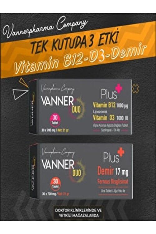 Vanner Vitamin B12 + Demir 30 Kapsül