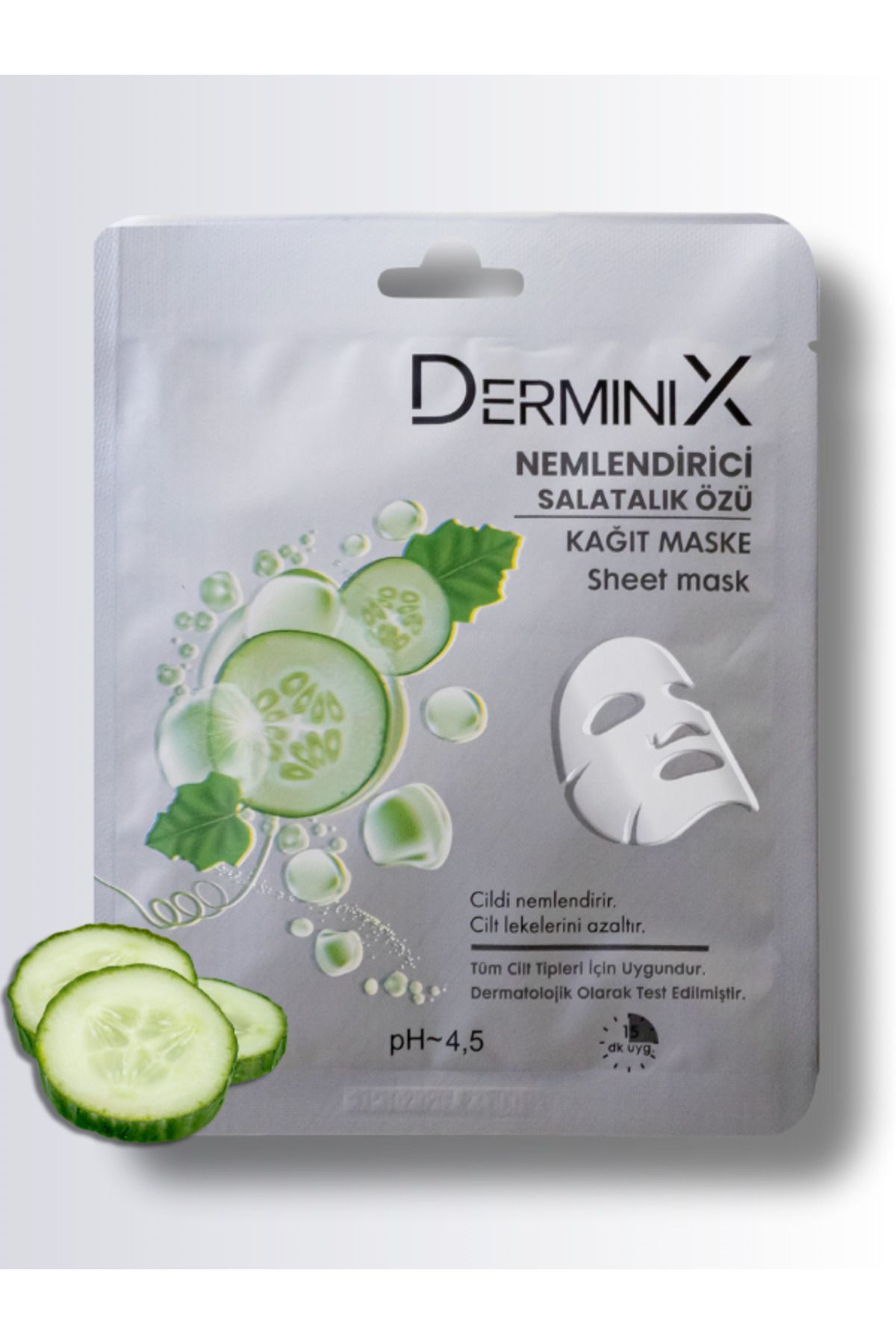 Derminix Nemlendirici Salatalık Özlü Kağıt Maske 25 gr