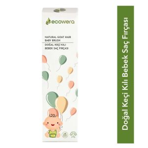 Ecowera Doğal Keçi Kılı Bebek Saç Fırçası