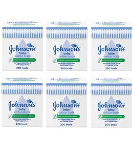 Johnson's Baby Cotton Buds Kulak Temizleme Çubuğu 200'lü - 6 Adet