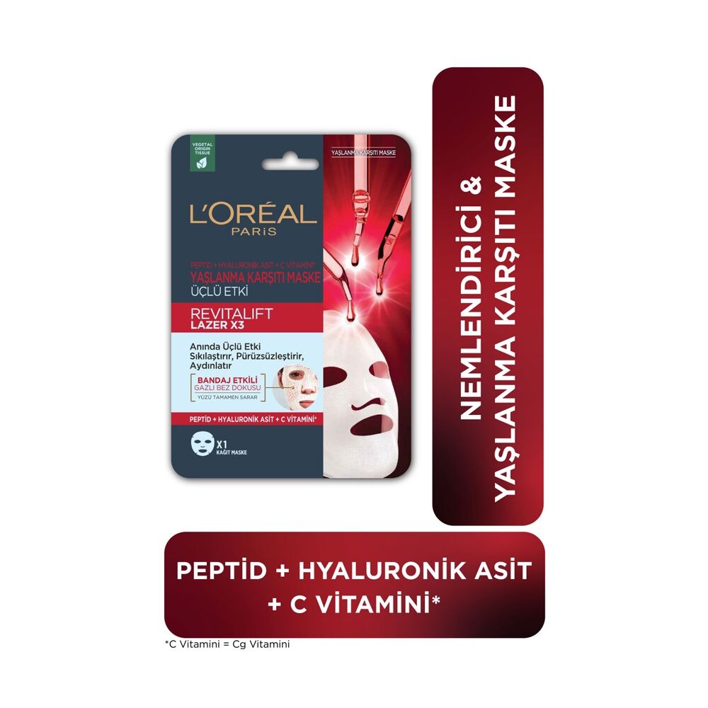 L'Oreal Paris Revitalift Lazer X3 Yaşlanma Karşıtı Maske 28 gr