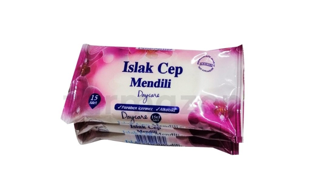 Daycare Islak Cep Mendili 15'li - 3'lü Paket
