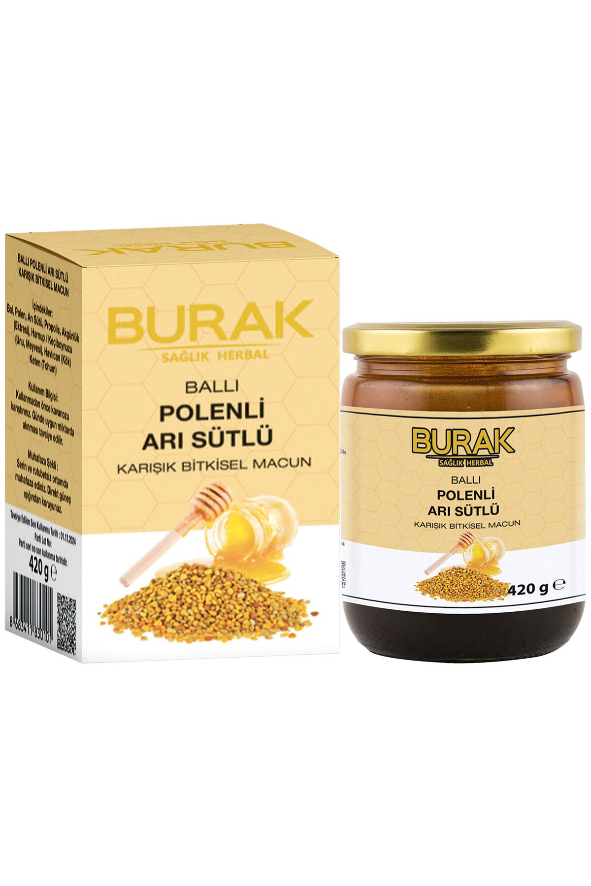 Burak Sağlık Harnup Pekmezli Yakı Otlu Bitkisel Macun 420 gr