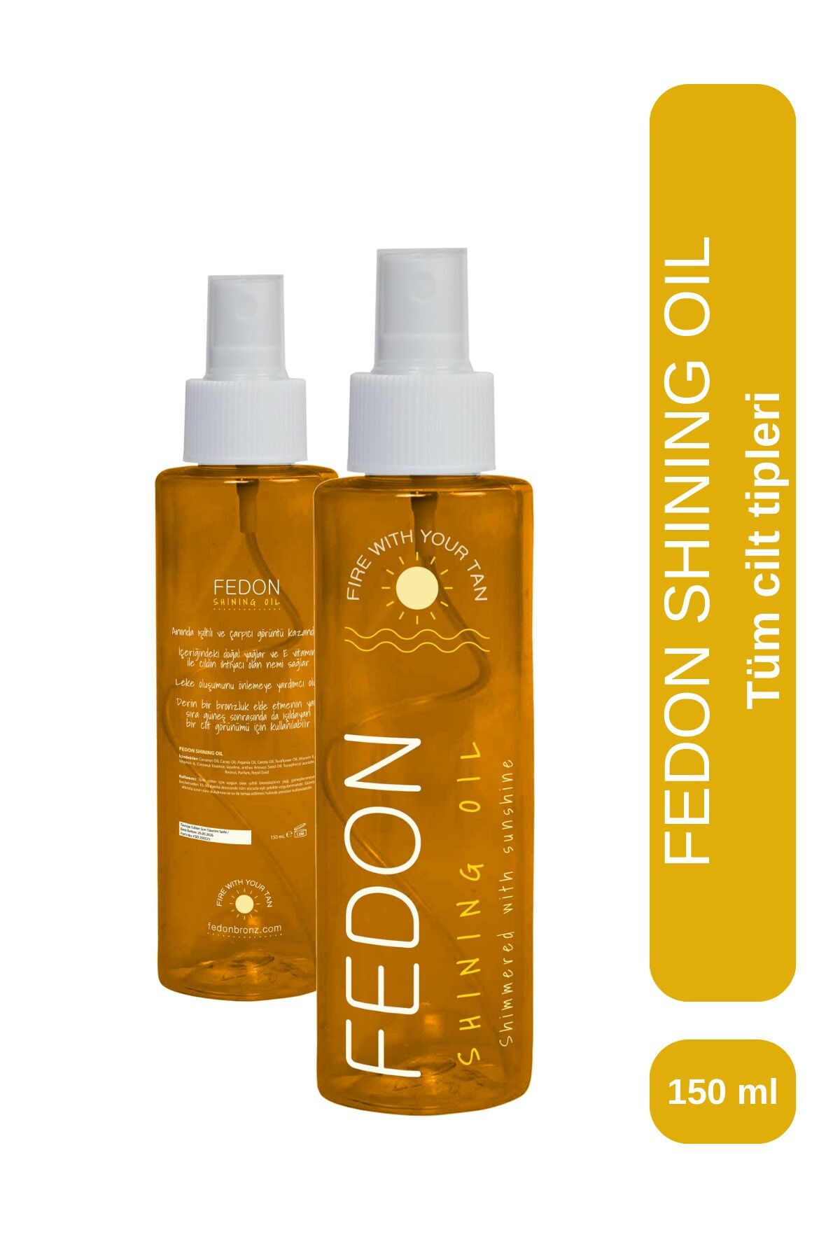 Fedon Shining Oil Güneş Yağı Bronzlaştırıcı Sprey 150 ml
