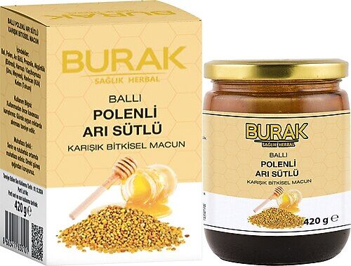 Burak Sağlık Ballı Polenli Arı Sütlü Bitkisel Macun 420 gr