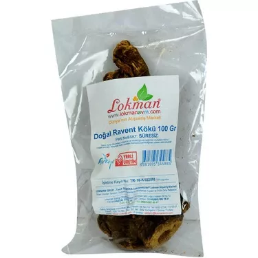 Lokmanavm Doğal Ravent Kökü 100 gr Paket