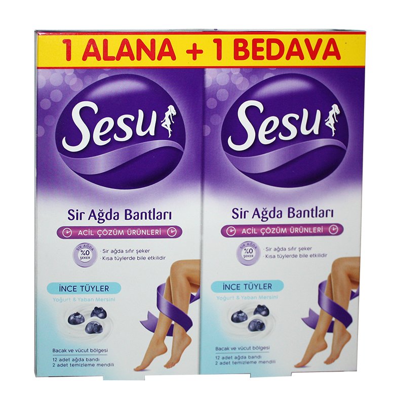 Sesu Sir Ağda Bantları İnce Tüyler 1+1 Bedava