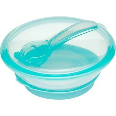 Bebedor Vakumlu Tabak ve Kaşık Seti - Yeşil