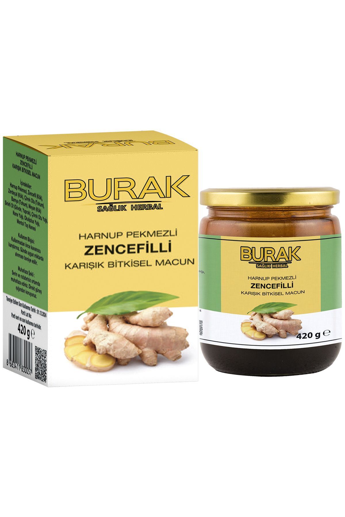 Burak Sağlık Zencefilli Bitkisel Macun 420 gr