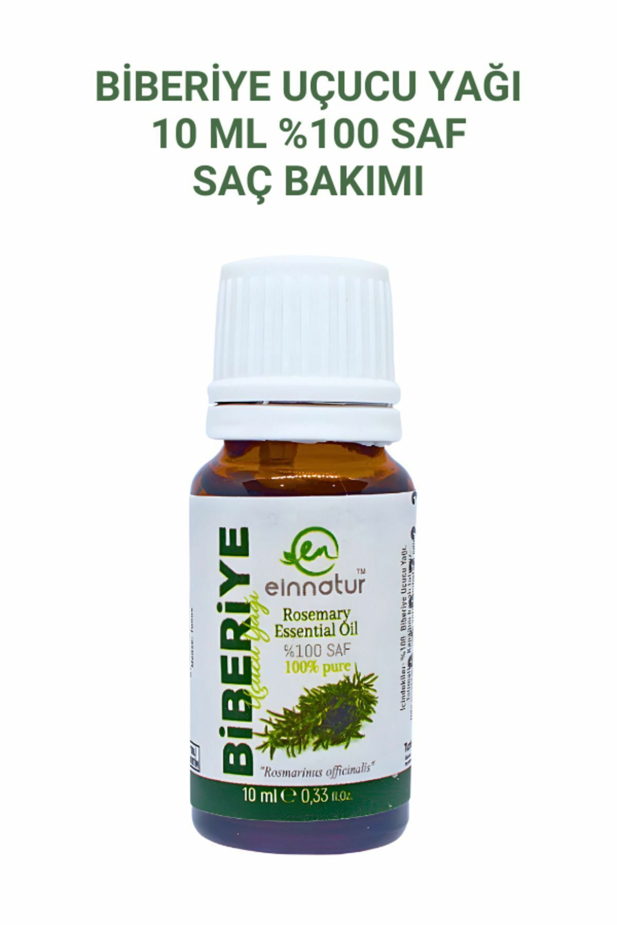Einnatur Biberiye Uçucu Yağı Saç Dökülmesine Uygun %100 Saf Rosmarinus Officinalis 10 ml