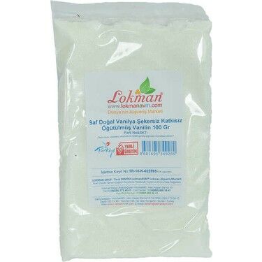 Lokmanavm Vanilya Öğütülmüş Saf Doğal Şekersiz Katkısız Vanilin 100 gr Paket