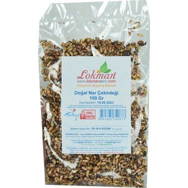 Lokmanavm Doğal Nar Çekirdeği 100 gr Paket