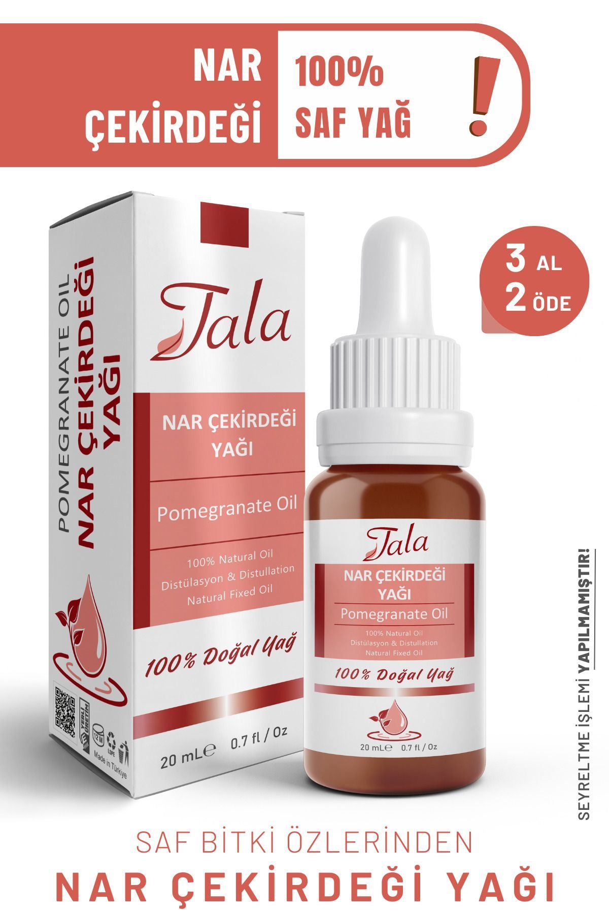 Tala Nar Çekirdeği Yağı Soğuk Sıkım 20 ml