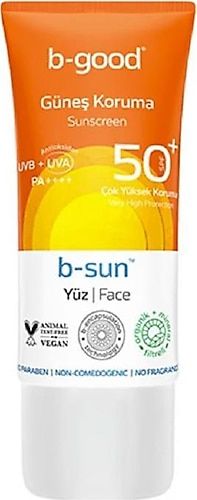 B-Good Güneş Kremi Yüz SPF50+ 50 ml
