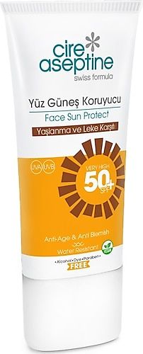 Cire Aseptine Yüz Güneş Koruyucu SPF50+ Yaşlanma ve Leke Karşıtı 50 ml