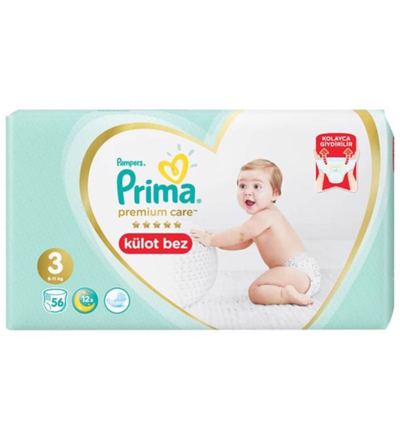 Prima Premium Care 3 Numara Külot Bez 56'lı
