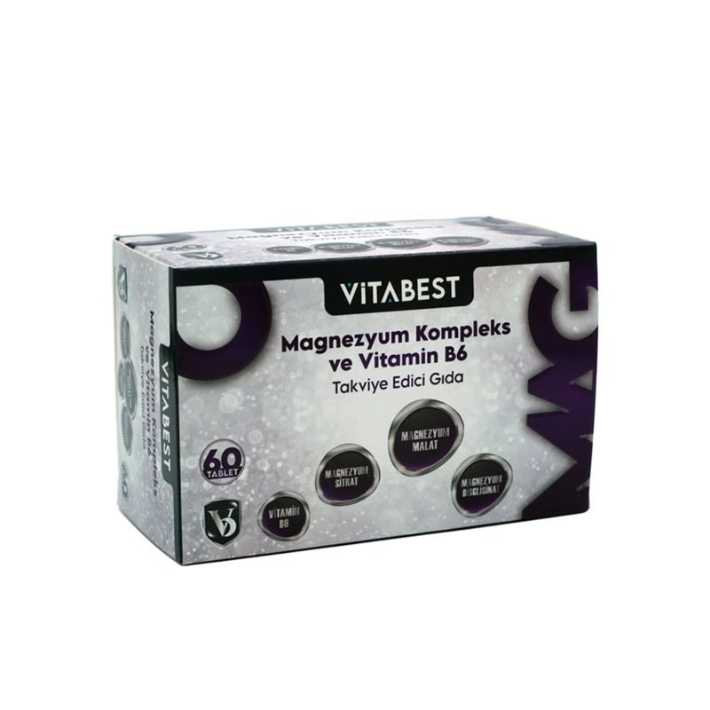 Vıtabest Magnezyum Kompleks & B6 60 Tablet