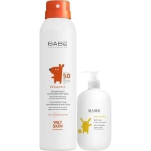 Babe Pediatric Trasparent Sunscreen Wet Skin SPF50 200 ml + 100 ml Banyo Jeli Hediye