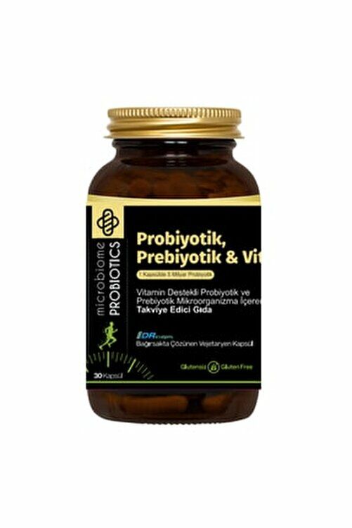 Microbiome Probiyotik Complex Probiyotik Prebiyotik Vitamin 30 Kapsül