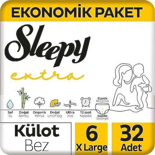 Sleepy Extra Günlük Aktivite Bezi Külot No: 6 32'li
